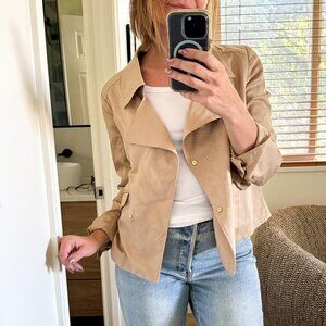 Ann Taylor Cropped Trench Coat (M)